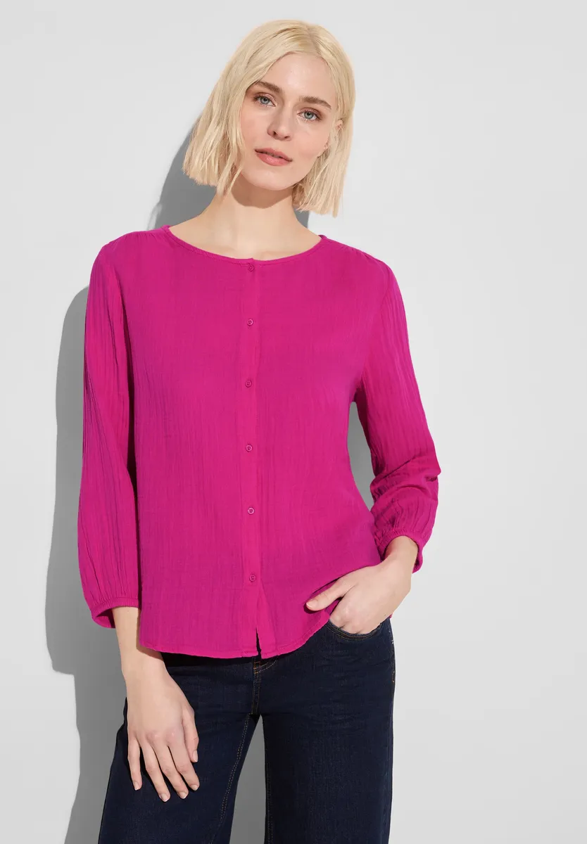 

Блузка с длинными рукавами STREET ONE из чистого хлопка, цвет Magnolia Pink