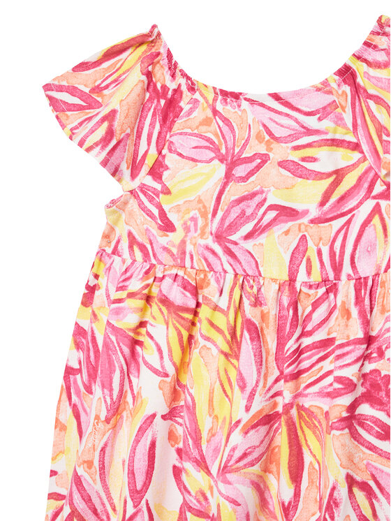 Летнее платье свободного покроя 34VAGV010 United Colors Of Benetton, розовый — фото 3