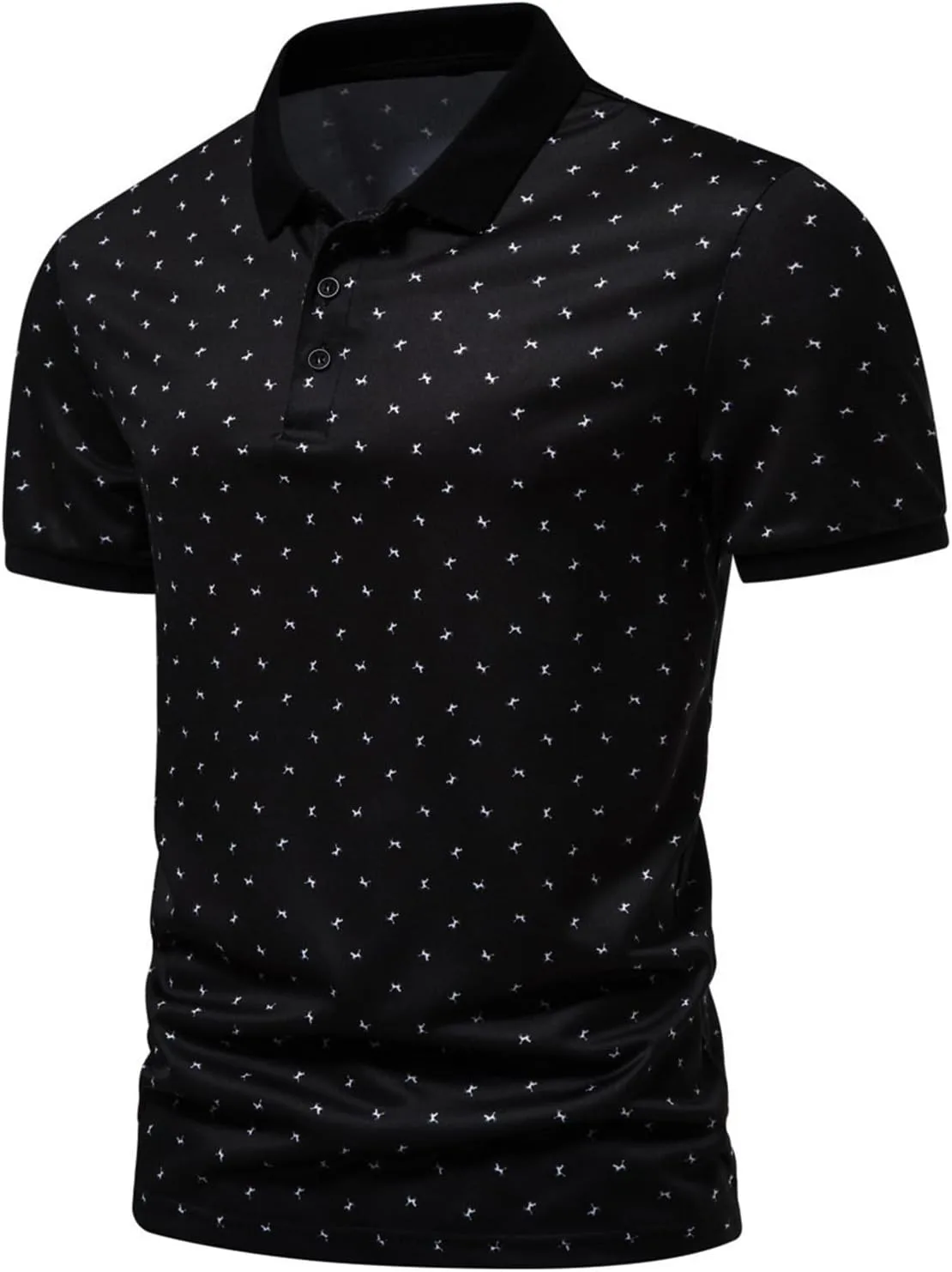 

Мужская поло с принтом, летняя, slim fit Sdeycui