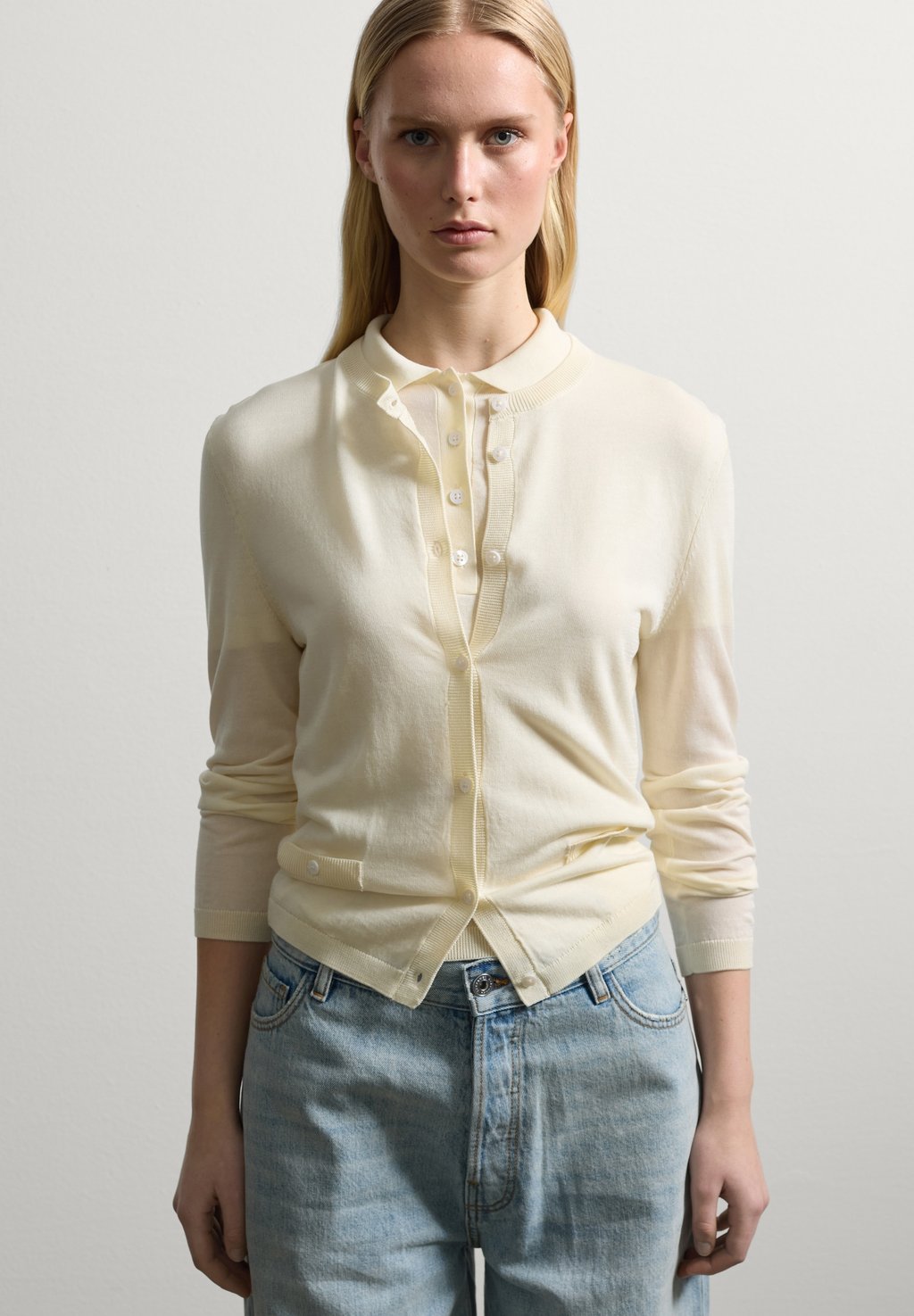 

Кардиган SOLID WITH POCKETS Stefanel, бежевый