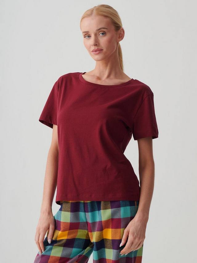 

Футболка из чистого органического хлопка с круглым вырезом British Boxers, Burgundy