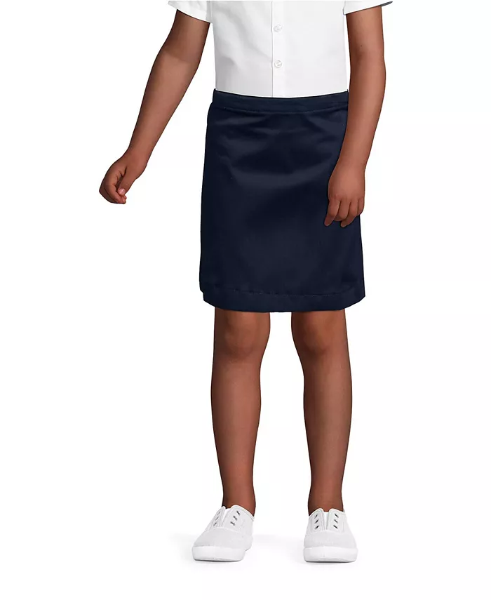 

Шорты-юбка Chino Above Knee для девочек Big Girls Blend Lands' End, синий