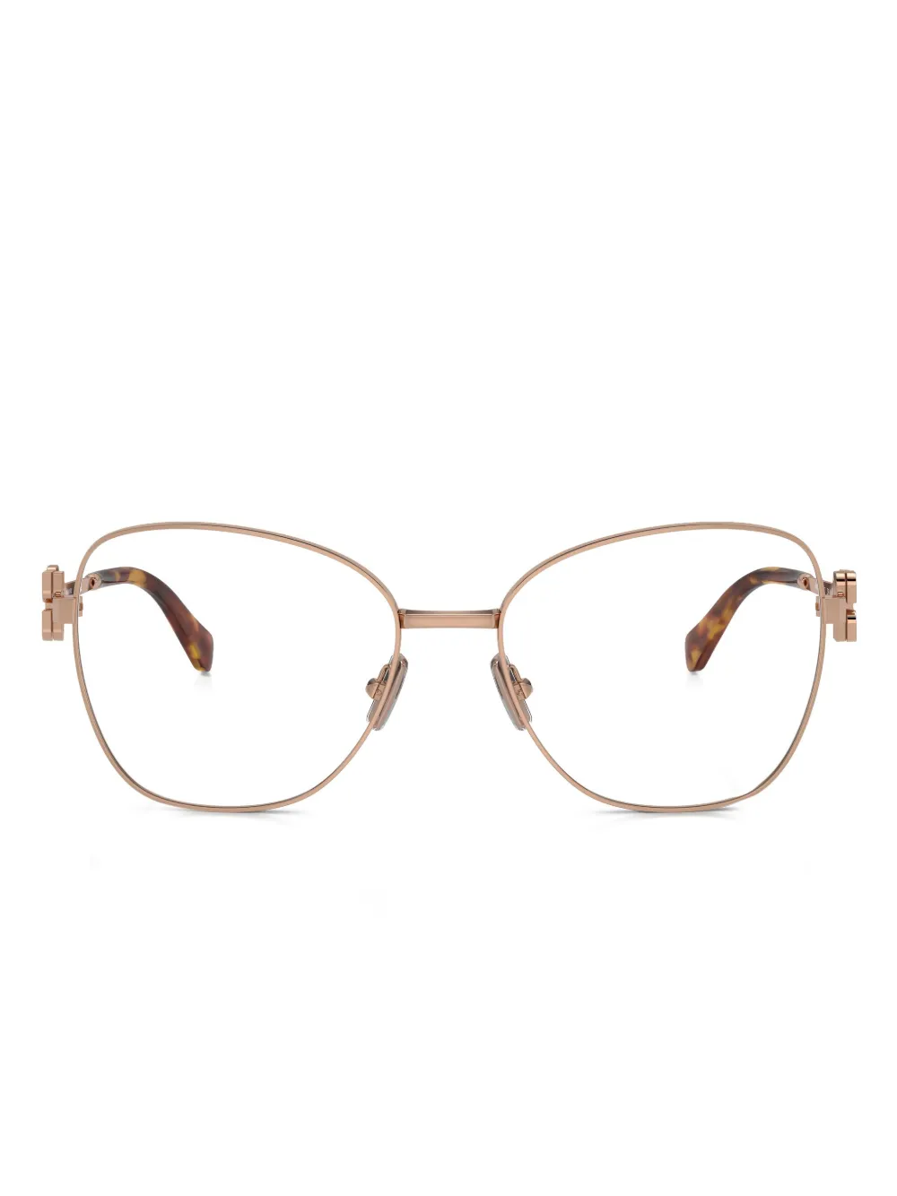 

Очки в металлической оправе «кошачий глаз» Miu Miu Eyewear, розовый
