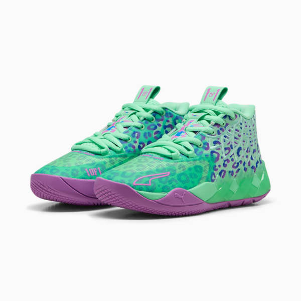 Баскетбольные кроссовки для больших детей Puma X Lamelo Ball Mb.01 Alien Safari, зеленый — фото 4
