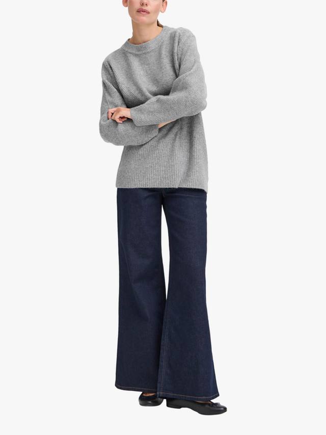 

Свитер Ducie с круглым вырезом ICHI, Grey