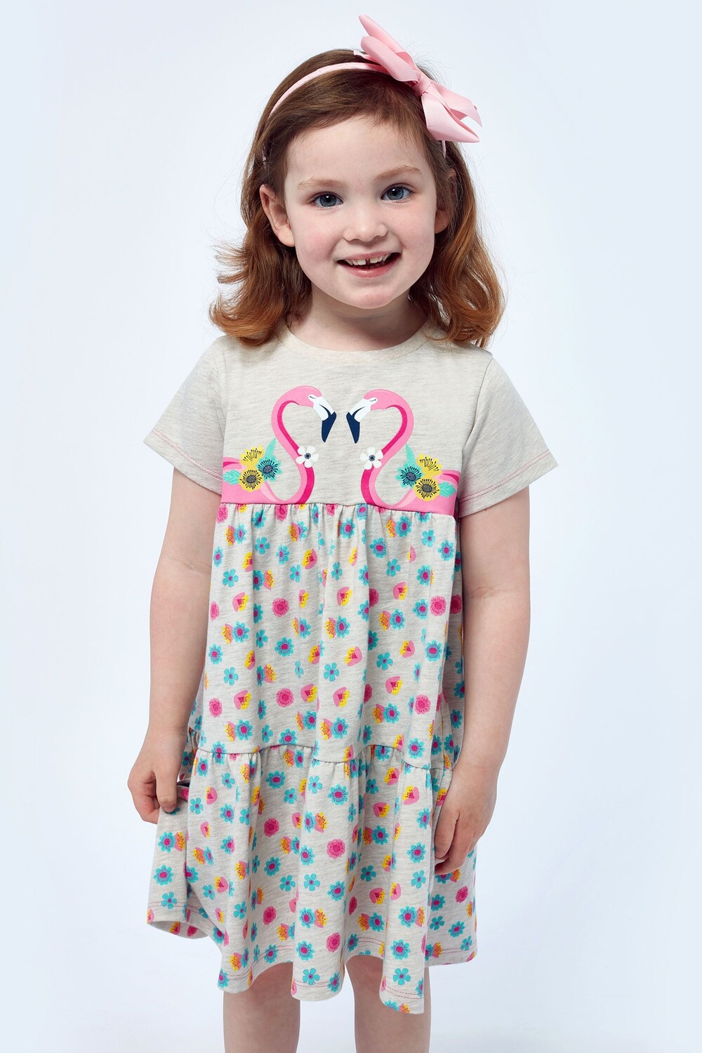 

Платье с цветочным принтом Flamingo Harry Bear, розовый