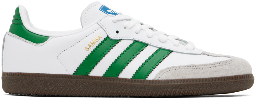 

Бело-зеленые кроссовки Samba OG Adidas Originals, Cloud white/Green, Зеленый, Бело-зеленые кроссовки Samba OG Adidas Originals, Cloud white/Green