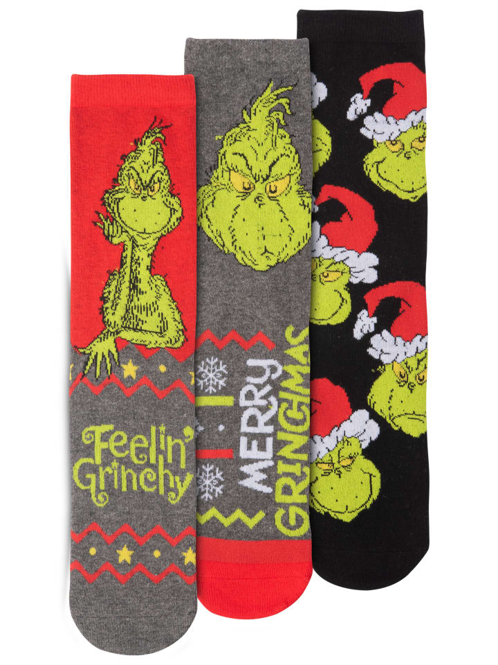 

Носки United Labels 3er Pack The Grinch Socken Sneaker 40-45, разноцветный