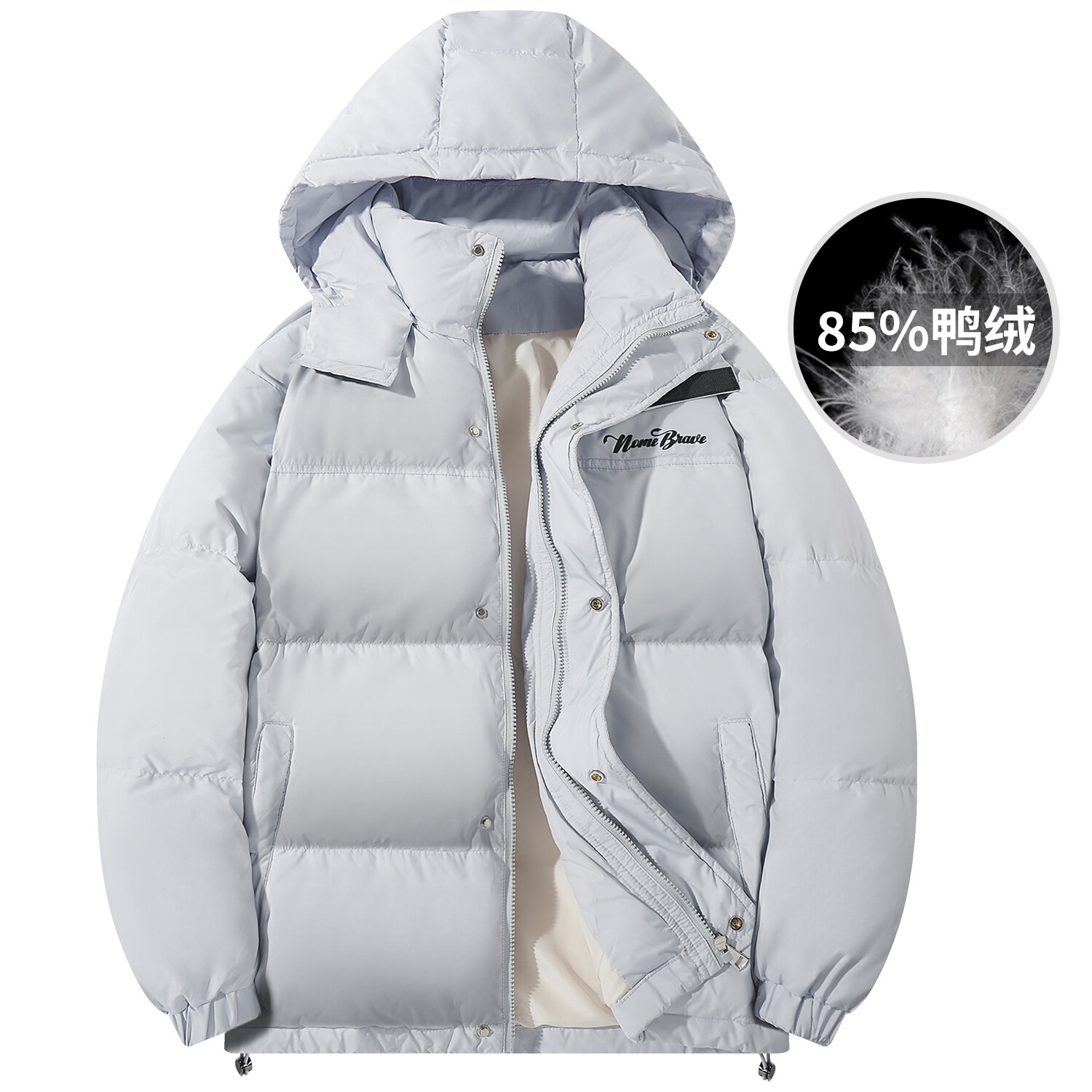 

Пуховик унисекс NOME, Серый, Пуховик унисекс NOME