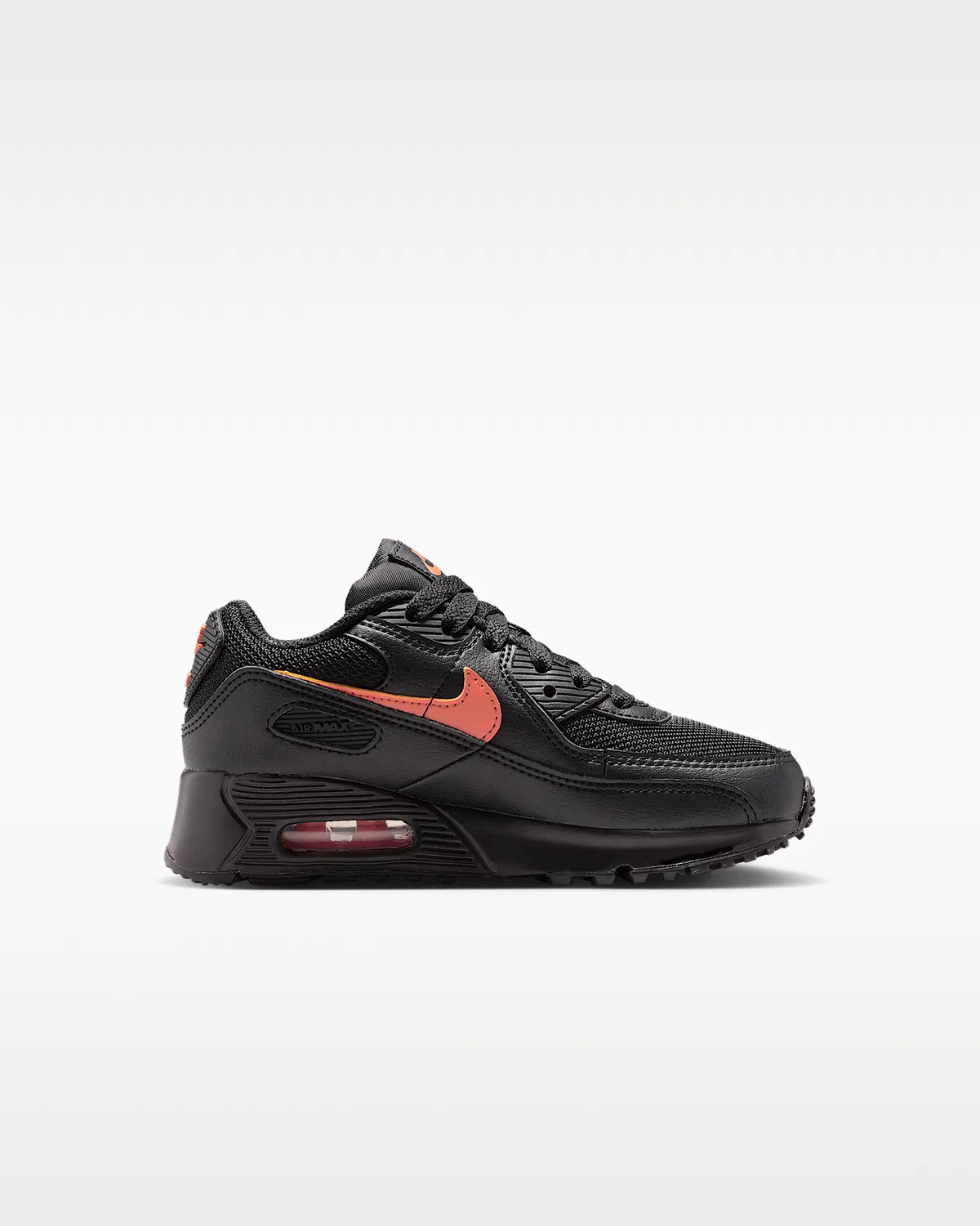 Кроссовки Nike Air Max 90 для малышей, Black/Turf Orange — фото 3