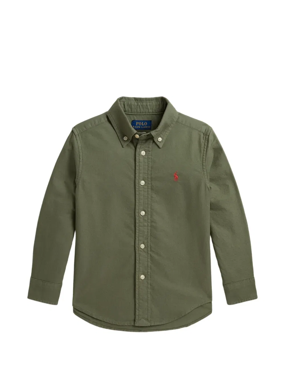 Рубашка с логотипом на груди Polo Ralph Lauren Kids, зеленый