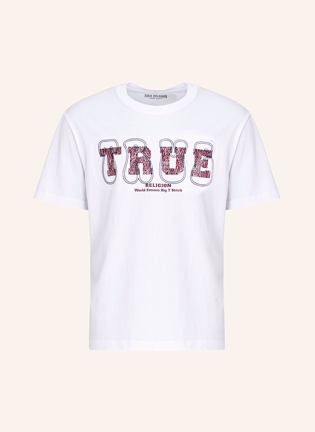 

Футболка из сс настоящий стежок True Religion, белый