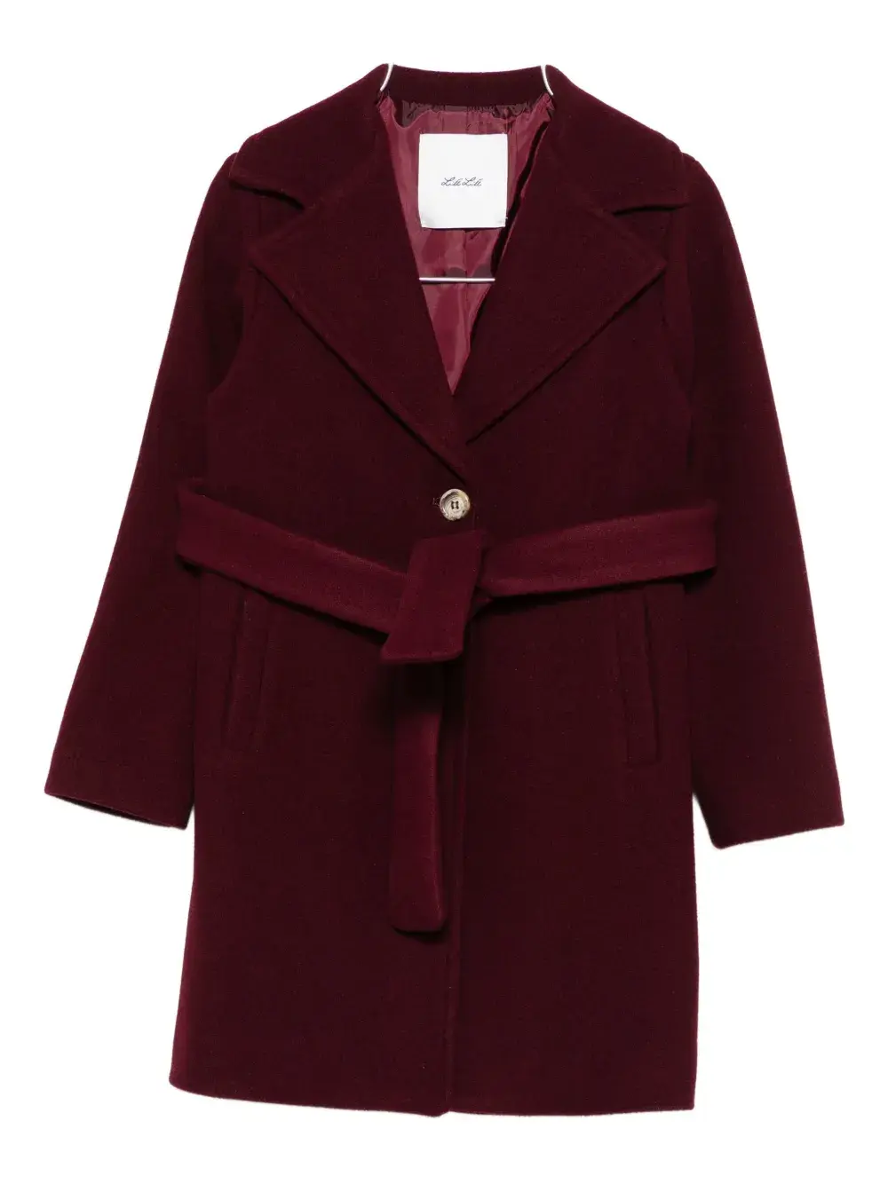 

Пальто с пояском и лацканами Miss Grant Kids, красный