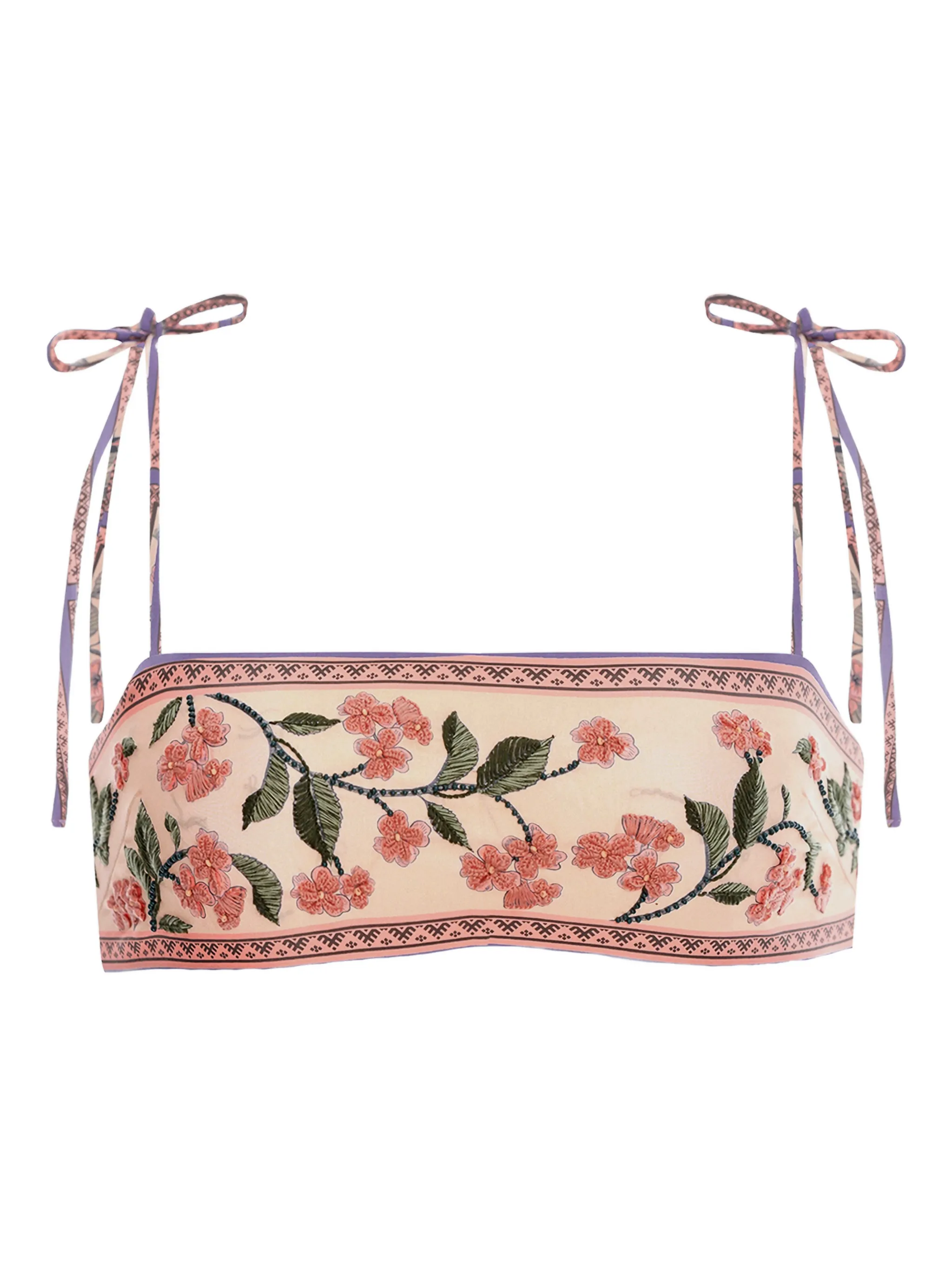 

Топ бикини Primavera с цветочным принтом Agua By Agua Bendita, бежевый