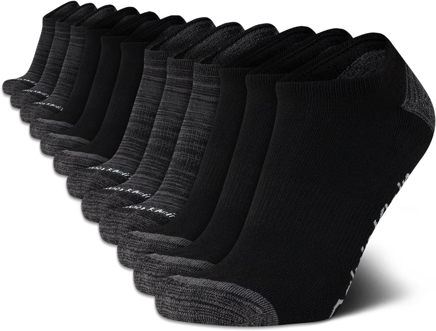 

Мужские носки Calvin Klein No Show - 12 пар мягких эластичных повседневных носков с низкой посадкой и нескользящей пяткой, Grey Stripes