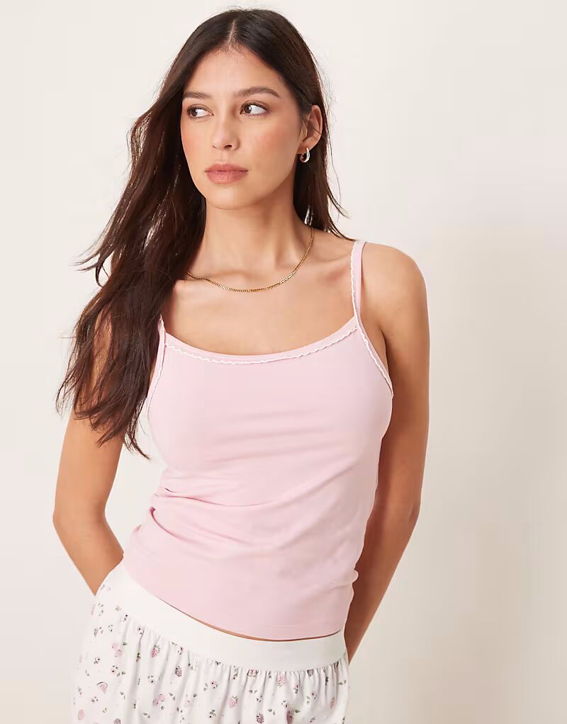 

Пижамный топ ASOS DESIGN Mix & Match розового цвета