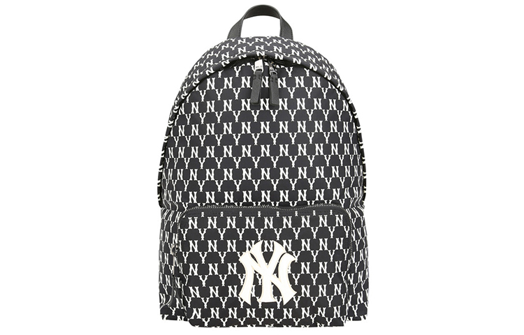 

Полиэстеровый рюкзак большой унисекс черно-белый MLB