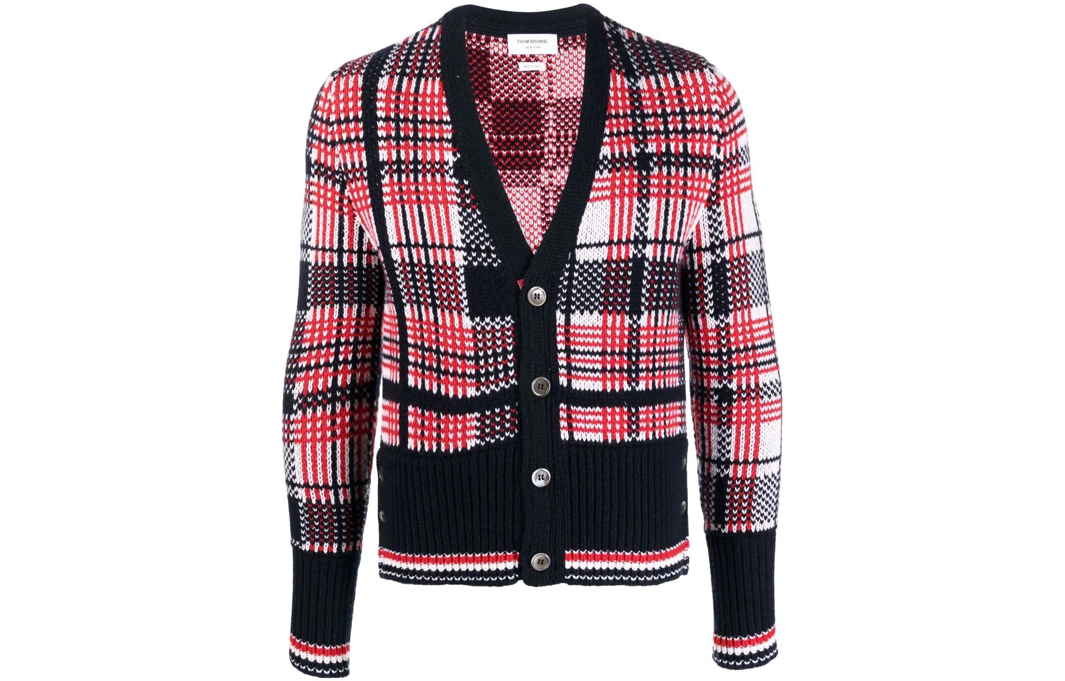 

SS22 Кашемировый свитер мужской многоцветный THOM BROWNE, мультиколор