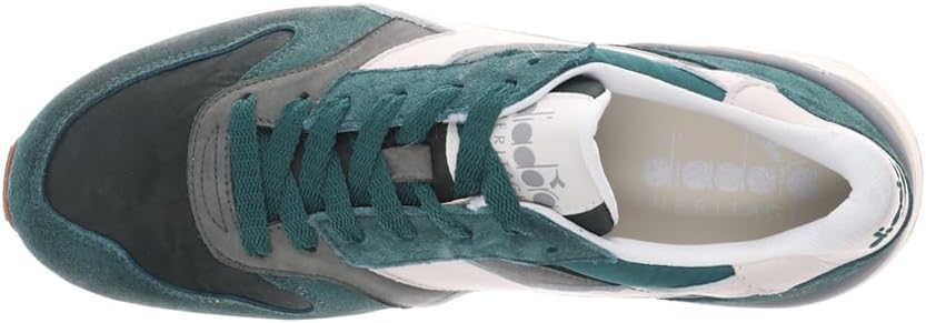 Мужские кроссовки Diadora Conquest из нубука на шнуровке, повседневные- зеленые — фото 4