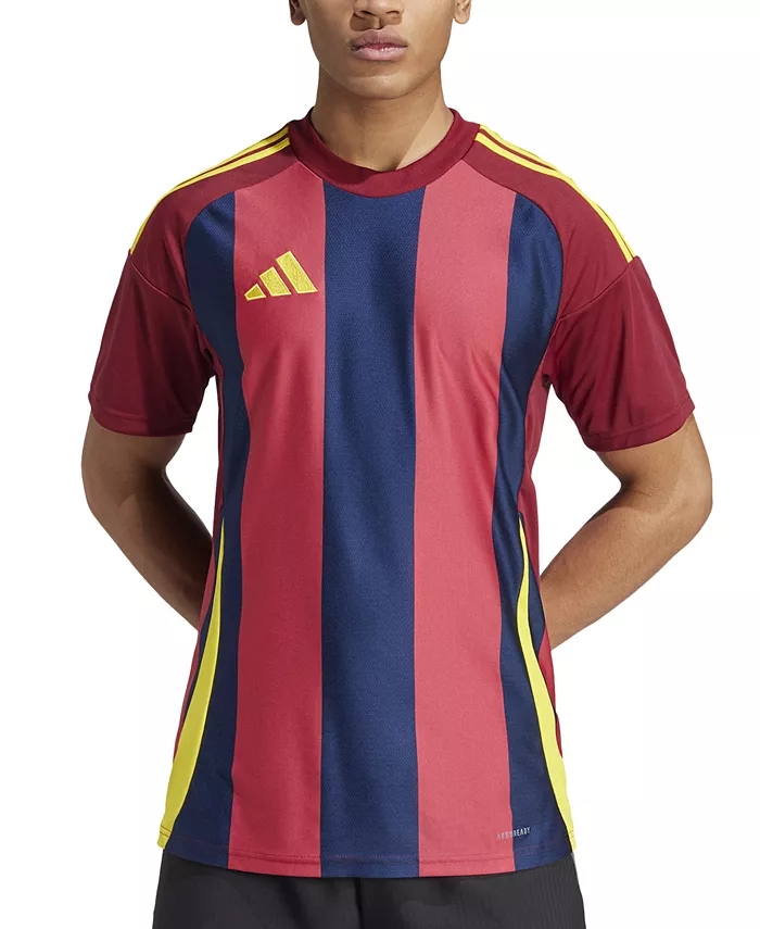 

Мужская футболка с полосками и логотипом Jersey adidas, синий