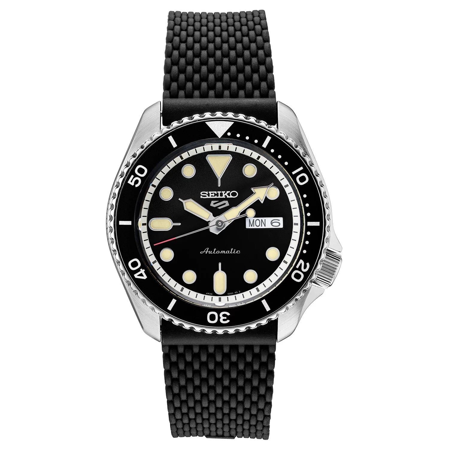

Мужские черные силиконовые автоматические часы — SRPD95 Seiko