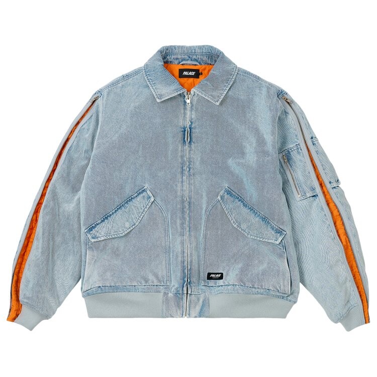 

Куртка Palace Zipped MA-1 Bomber Jacket, цвет Stone Wash