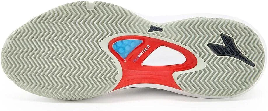 Мужские теннисные кроссовки Diadora Speed Blushield Fly 4+ для любых покрытий, белый/синий — фото 2