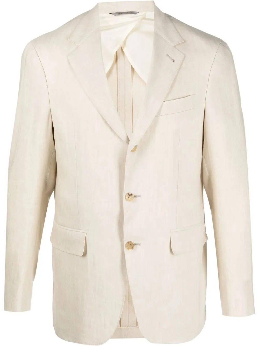 

Однобортный пиджак из смесовой шерсти Canali, нейтральный