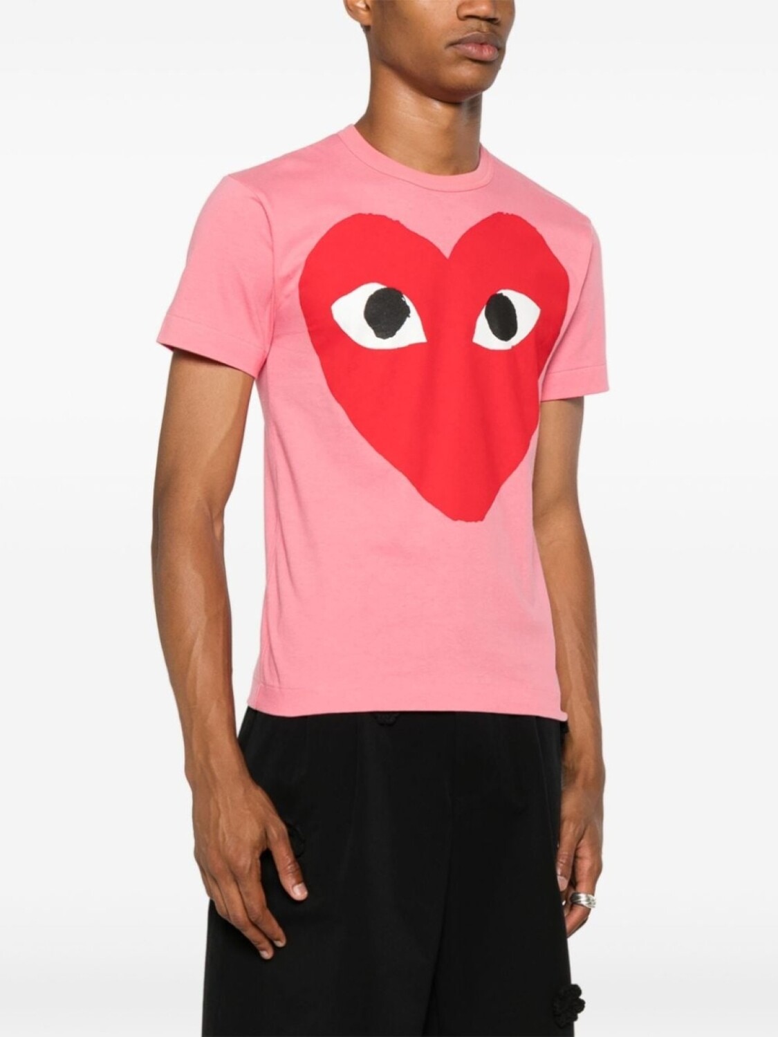 Comme Des Garçons Play футболка с принтом Heart, розовый — фото 4