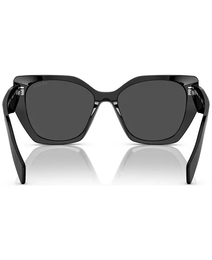 Круглые женские солнцезащитные очки с низкой перемычкой, PR 19ZS PRADA, черный — фото 4