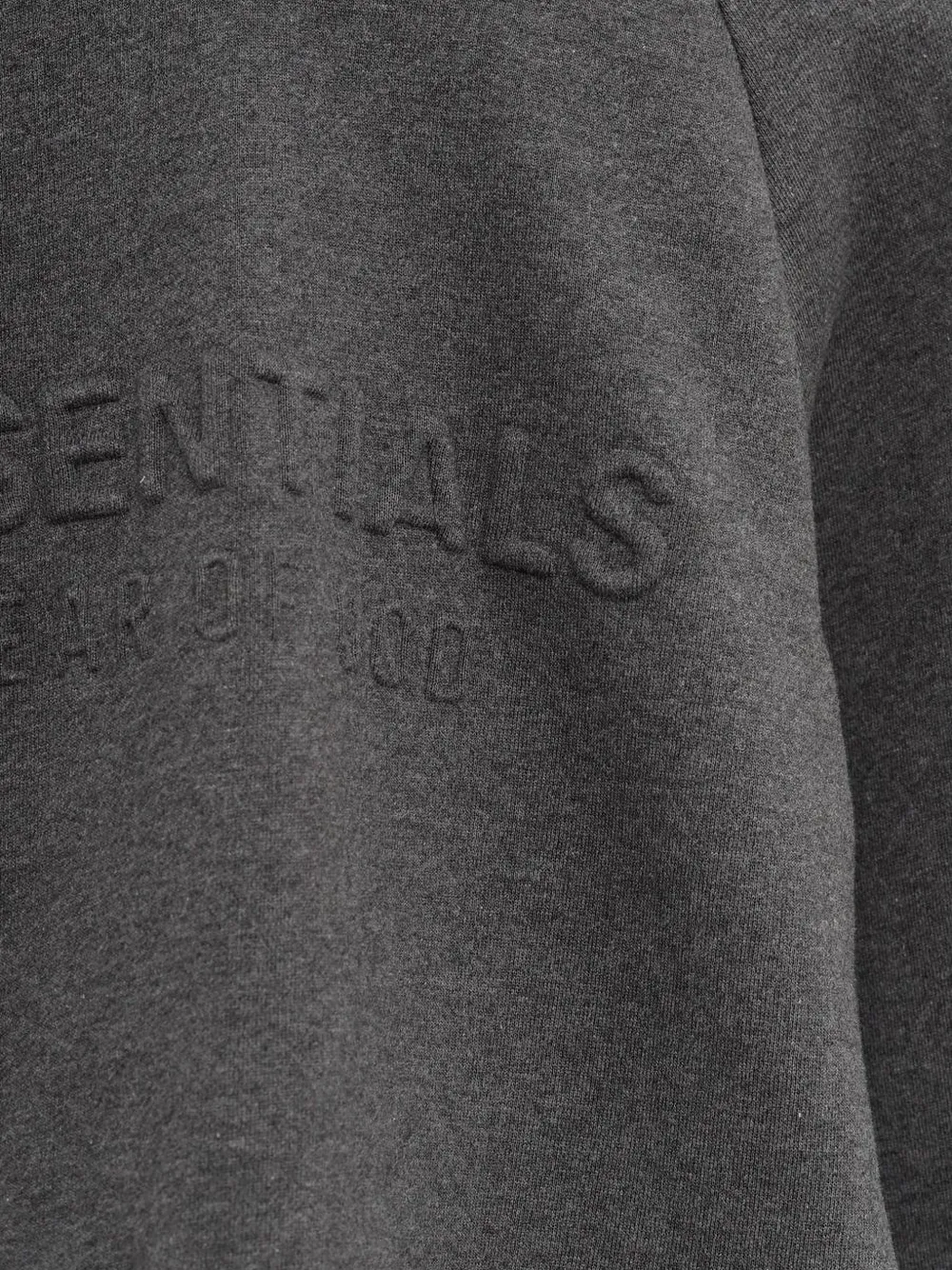 Худи с тисненым логотипом в стиле 90-х Fear Of God Essentials, серый — фото 3