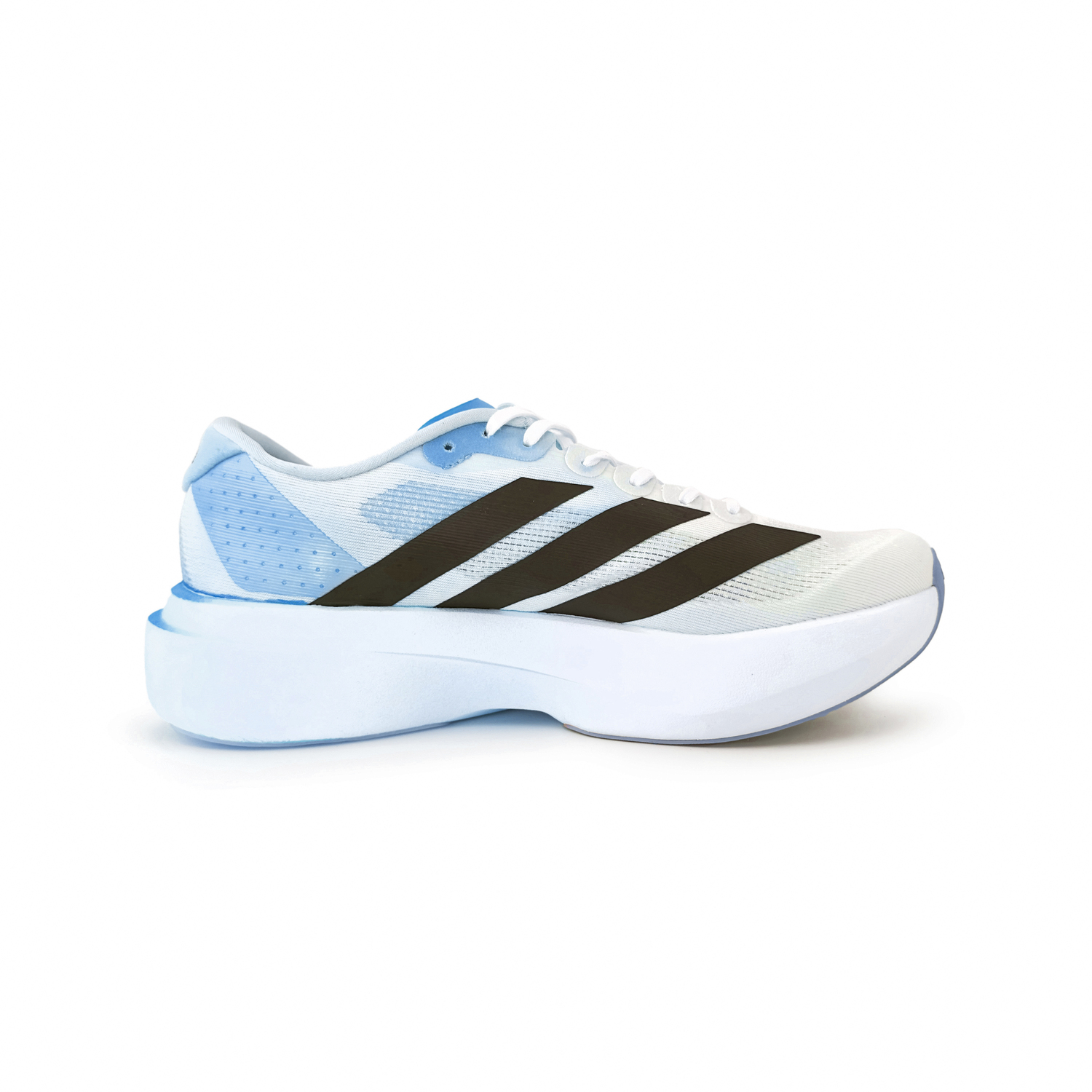 Adizero Evo SL амортизация, износостойкий низкий верх марафонские тренировки бег на длинные дистанции спринтерские гонки Adidas, белый/синий — фото 3