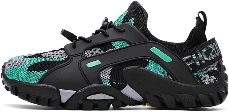 

Мужские водные кроссовки для походов большого размера, трейловые кроссовки, легкие, быстро сохнущие, с противоскользящей подошвой для рыбалки, треккинга и прогулок по рекам Qacksv, синий