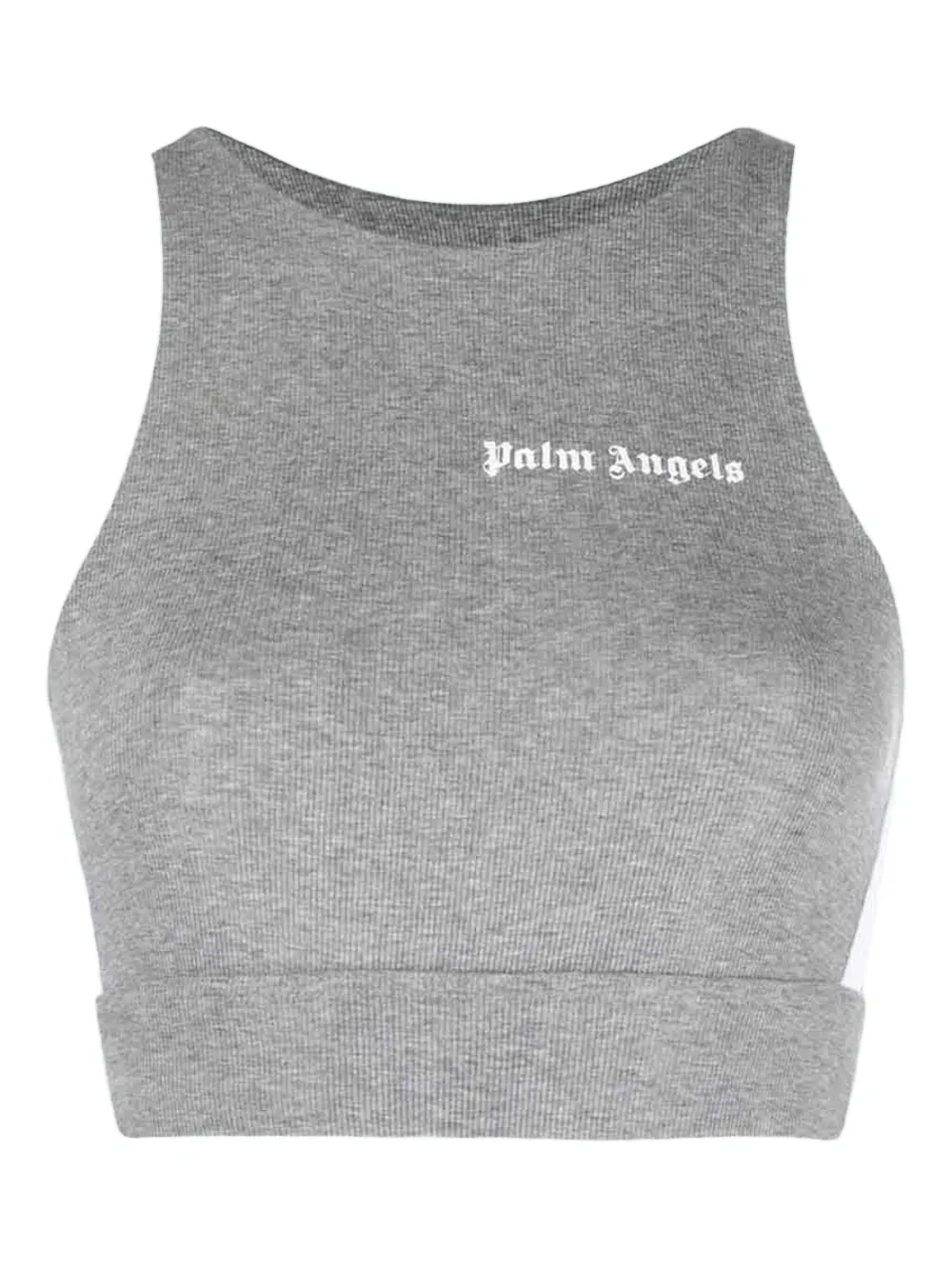 

Топ в рубчик с логотипом Palm Angels, серый