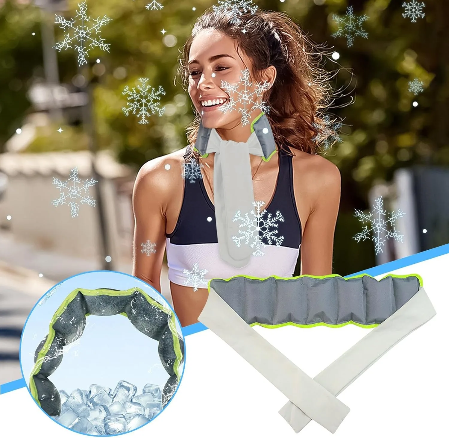 Спортивная одежда | Fitness Kühltücher Für Den Nacken - Schweißabsorbierendes Wickeltuch Mit Schnelltrocknendem Stoff Zum Abwischen Während Sport Training Für Frauen tägliche Generisch, Einzelattribut — фото 2