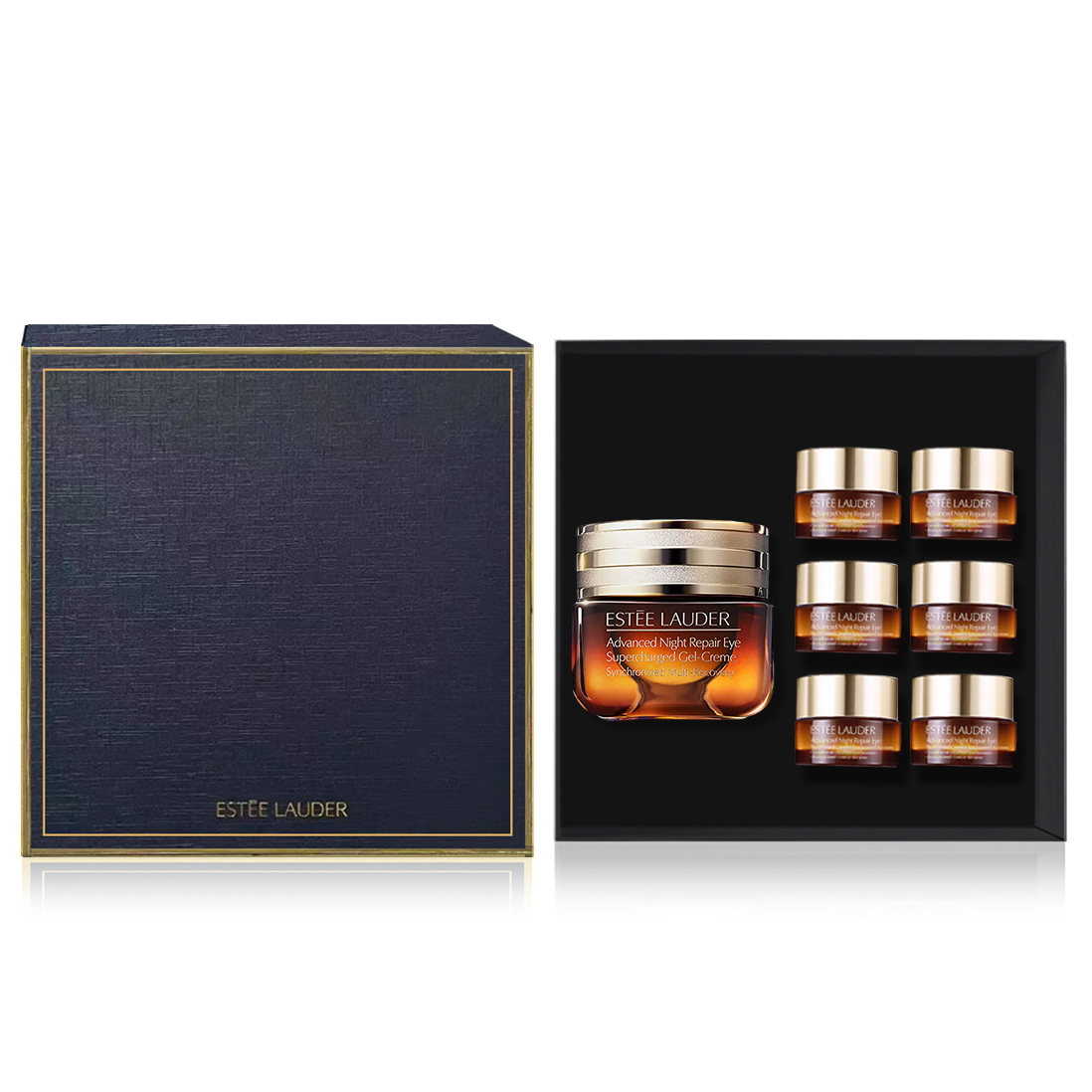 Гель-крем для кожи вокруг глаз Estée Lauder Advanced Night Repair Eye Supercharged в подарочной коробке, 15 мл + 5 мл*6