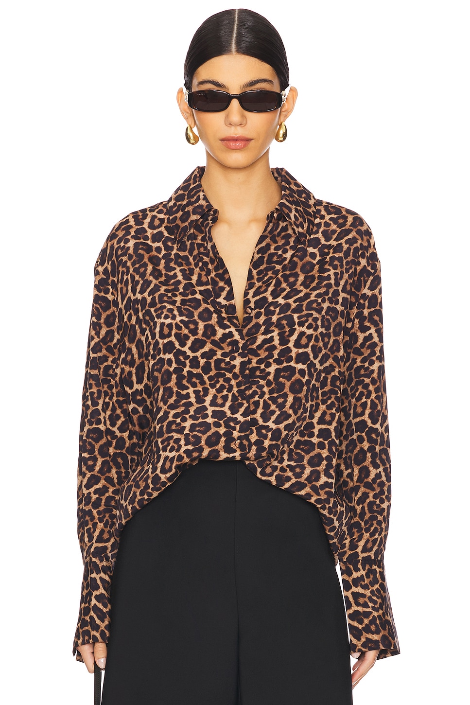 

Рубашка Bridget Anine Bing, black & brown leopard