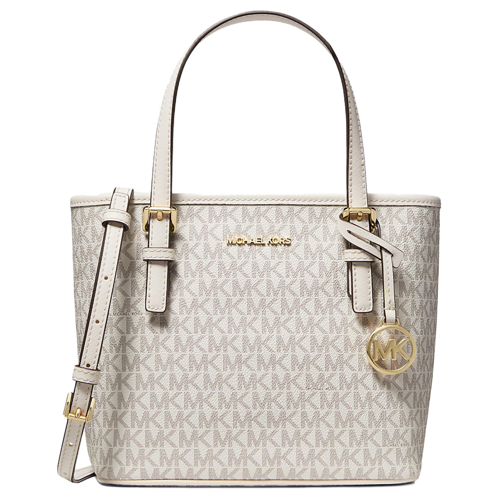 

MICHAEL KORS Сумка-шоппер Jet Set Leather Tote Bag, сумка-шоппер, сумка через плечо, сумка-тоут, женская, кремово-белая, мини