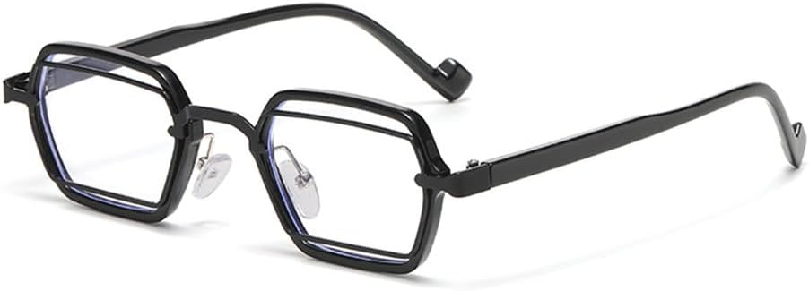 

Ретро-панк солнцезащитные очки для женщин, защита от УФ-излучения UV400, модные прозрачные линзы, оправа для очков с защитой от синего света для мужчин KTUCN, C6 Black Clear