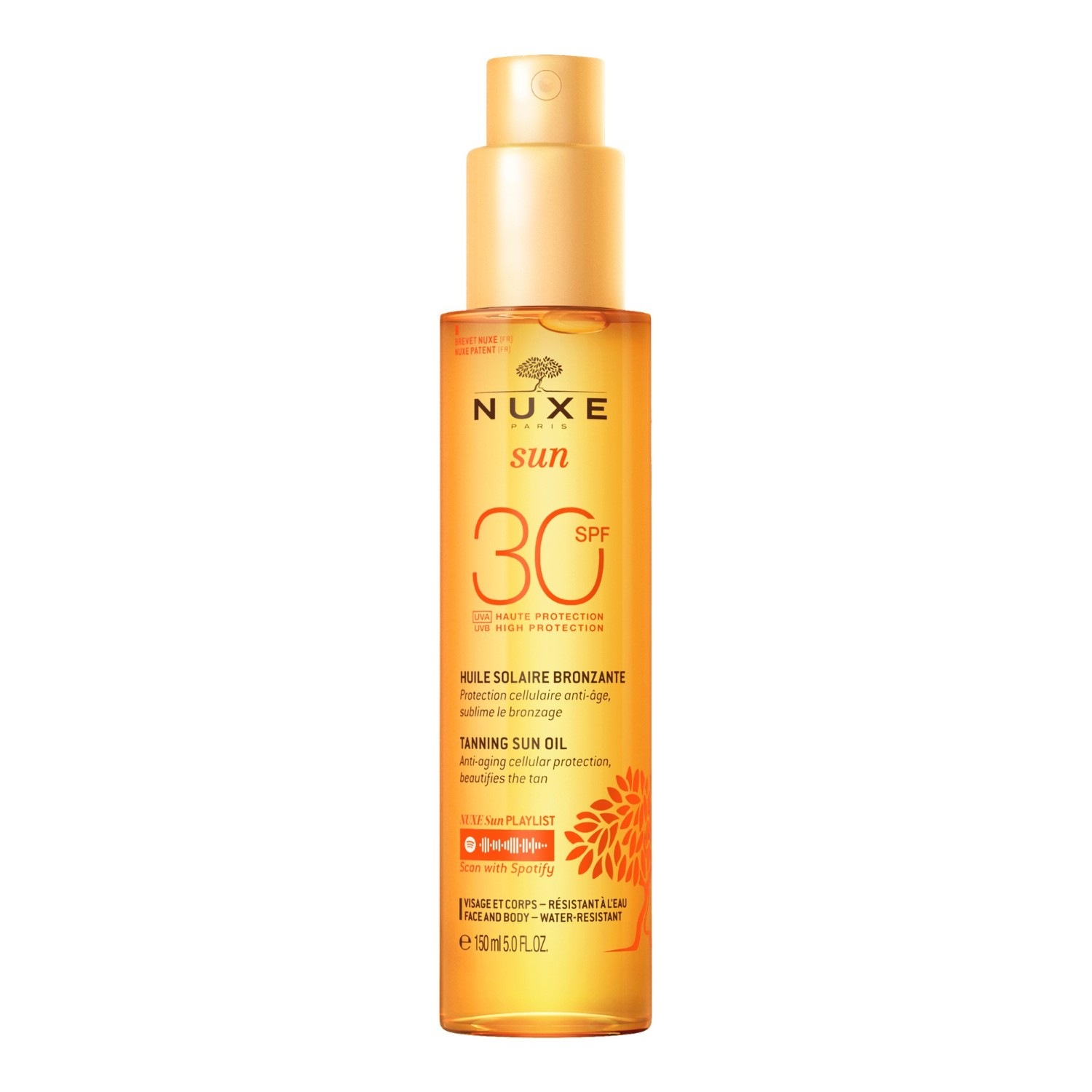 

Солнцезащитный крем sun oil spf30 Nuxe, объем 150 мл