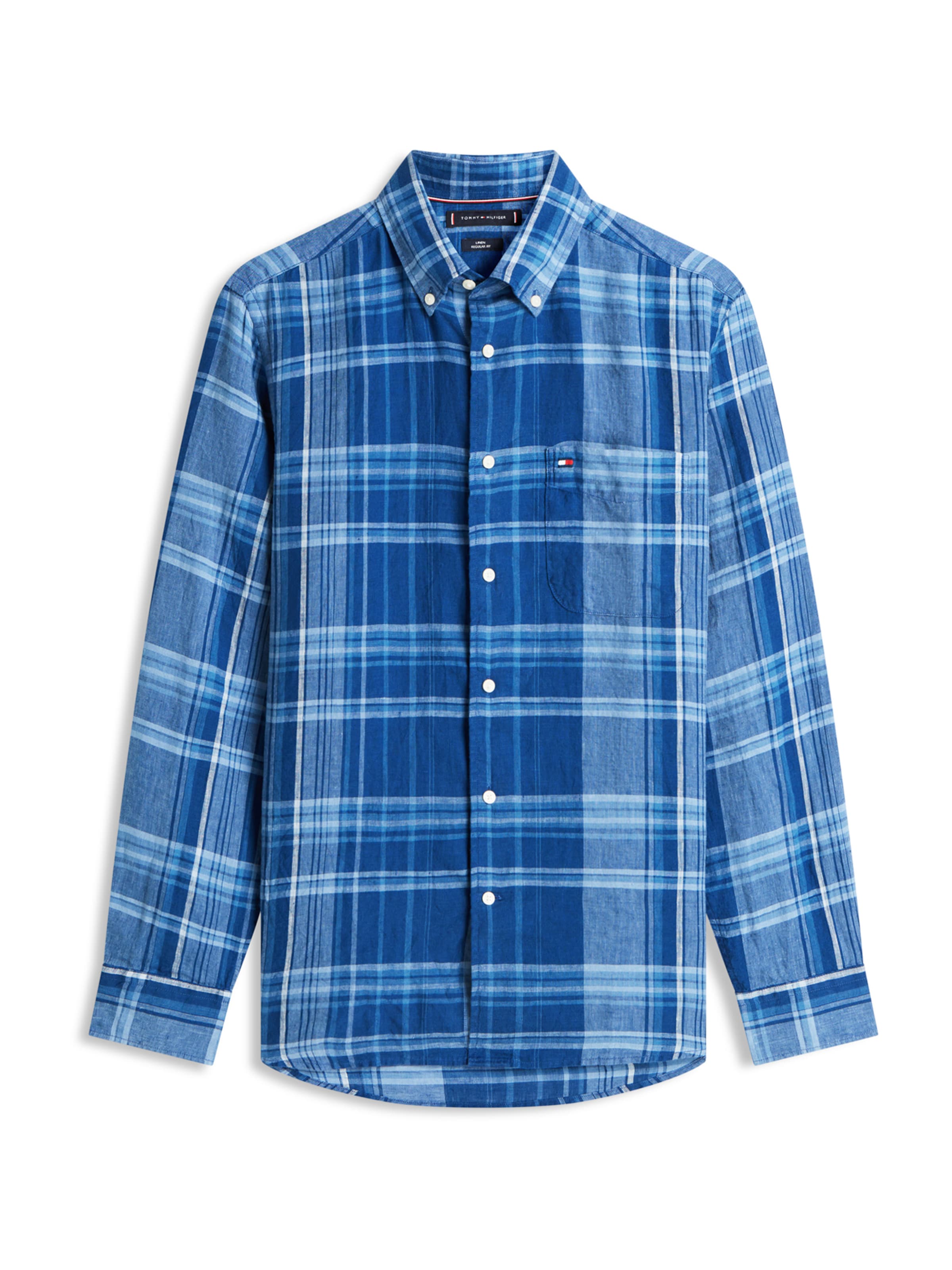 

TOMMY HILFIGER Рубашка на пуговицах Regular fit в голубом цвете, небесно-голубой