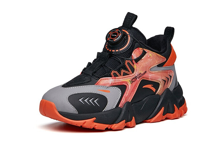 Детские кроссовки GS Low-top черные/серые/оранжевые Anta Kids — фото 2