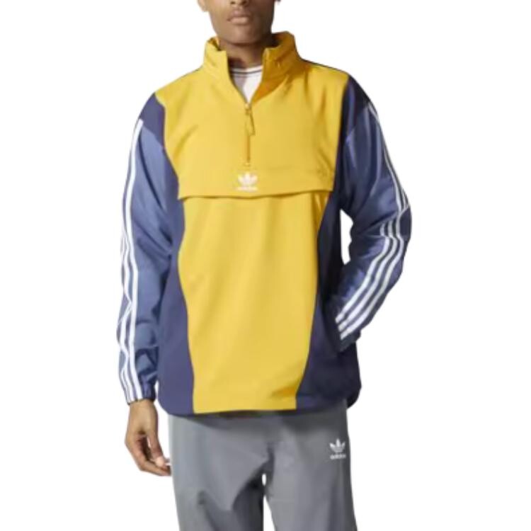 Clover BLOCKED ANORAK Толстовка мужская желтая Adidas Originals, желтый — фото 3