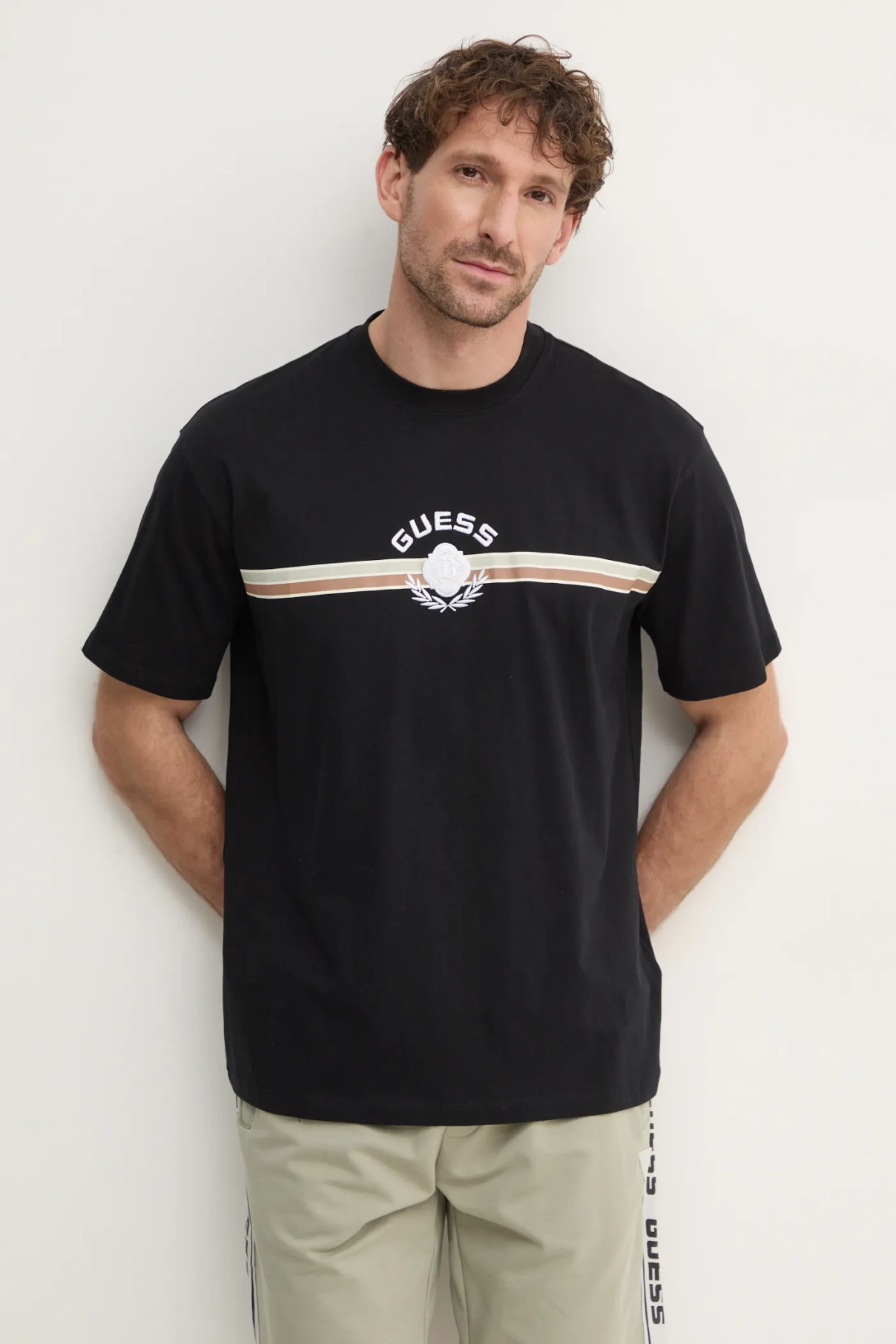 

Футболка MOJO из хлопка Guess, черный