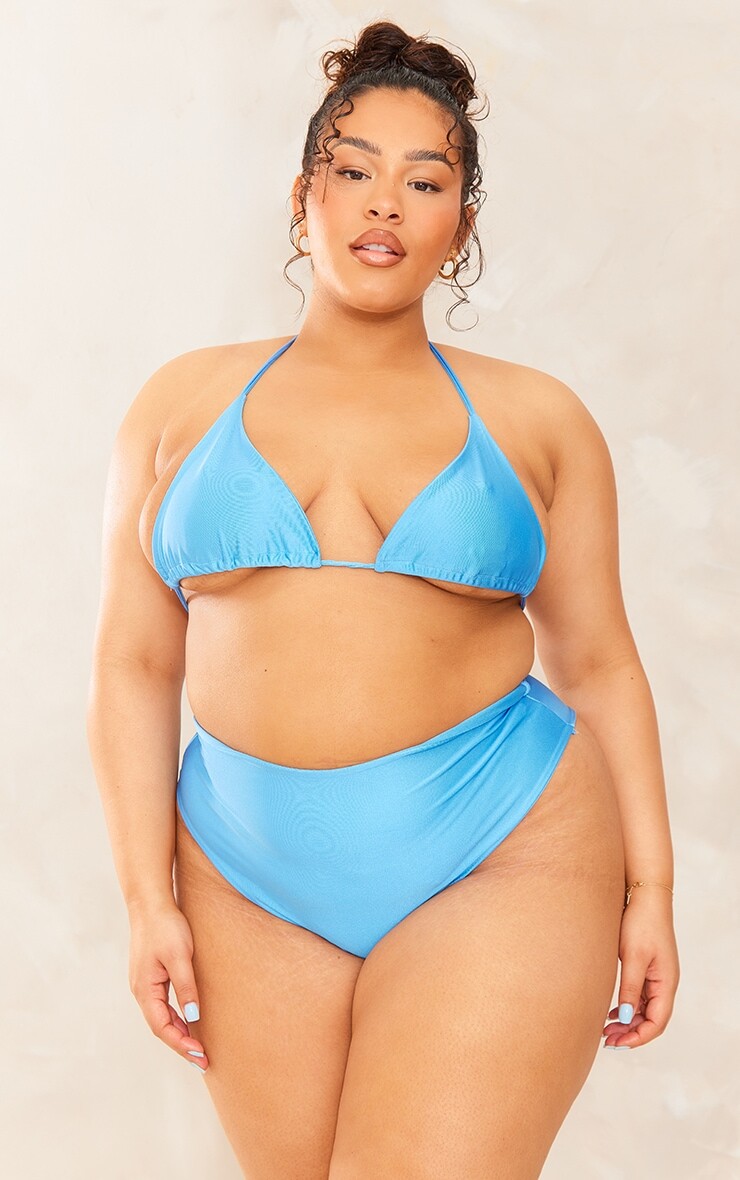 

PrettyLittleThing Плавки бикини Plus Aqua с высокой талией
