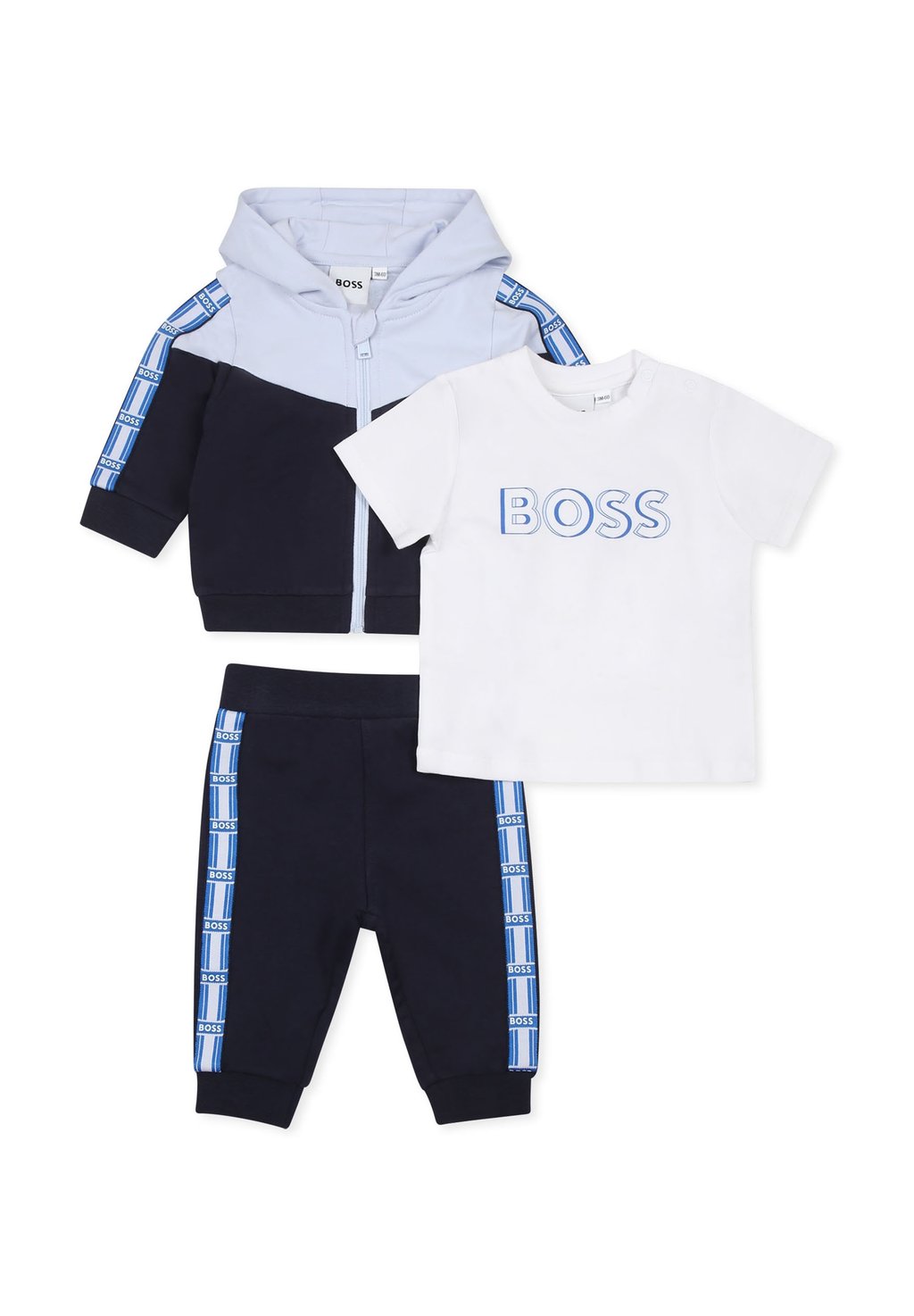 

Футболка с принтом COMPLETI BOSS Kidswear, синий