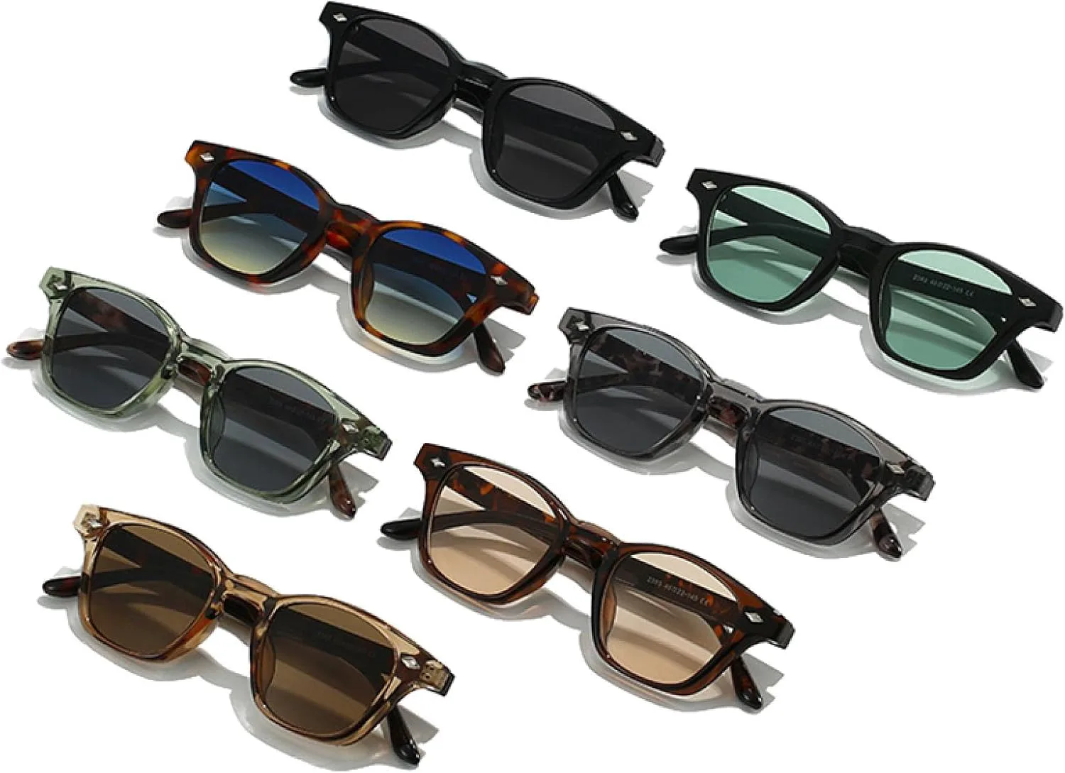 

Модные женские солнцезащитные очки «кошачий глаз» в стиле ретро с заклепками, мужские — зеленый чай, защита от УФ-излучения UV400 HHZZYVY, Matte Black Green