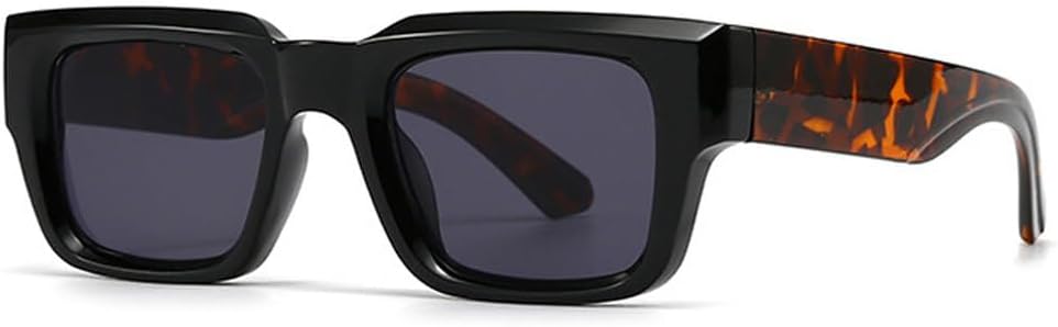 

Модные солнцезащитные очки с градиентным переходом цвета для мужчин в стиле панк, с широкими дужками, солнцезащитные очки UV400 в стиле ретро для женщин MTZJH, Black Leopard Grey