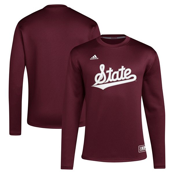 

Мужской свитшот adidas maroon mississippi state bulldogs reverse retro baseball script pullover Unbranded