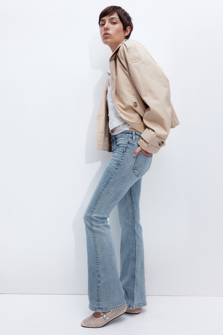 

Расклешенные низкие джинсы H&M, синий